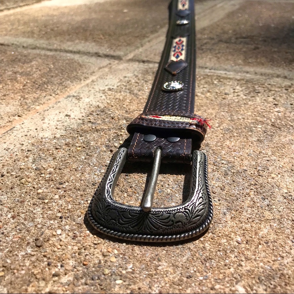 Western Style Belt - 44” Long - 2x2” buckle